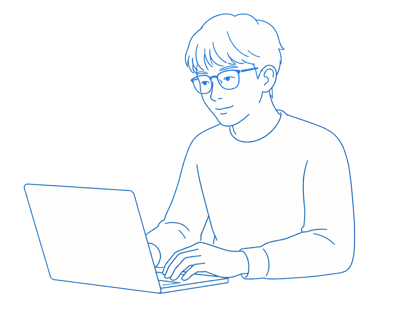 ノートパソコンで制作する宗 誠の線画イラスト