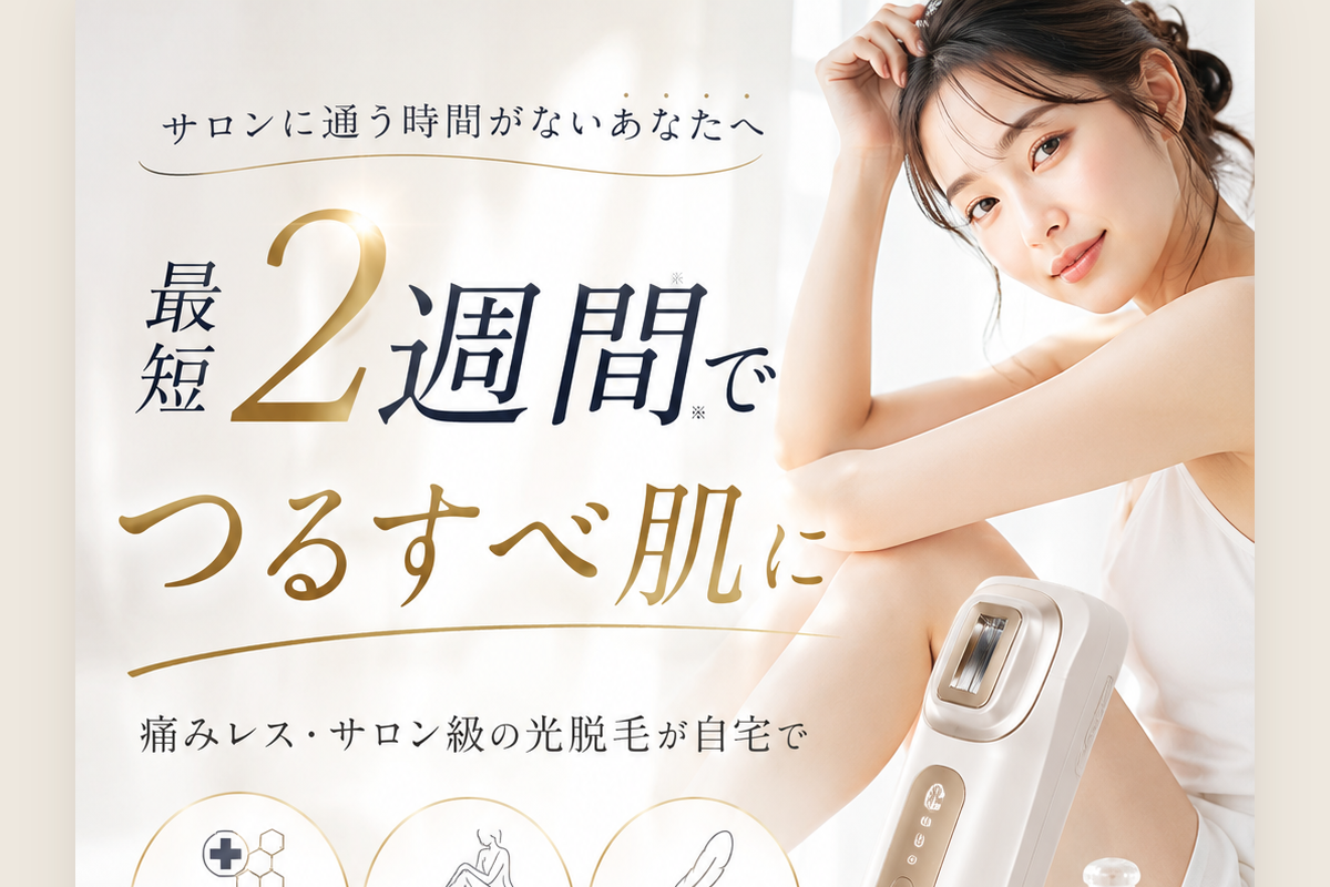 美容系LP（脱毛器）の画像コーディング制作サンプル